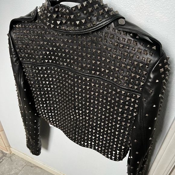 Alice + Olivia Krishna moto leather jacket - Picture 3 of 12